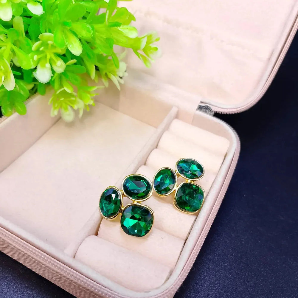Colorful Oval Geometric Stud Cosmia