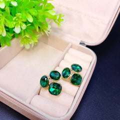 Colorful Oval Geometric Stud Cosmia