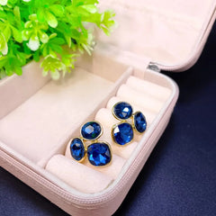 Colorful Oval Geometric Stud Cosmia