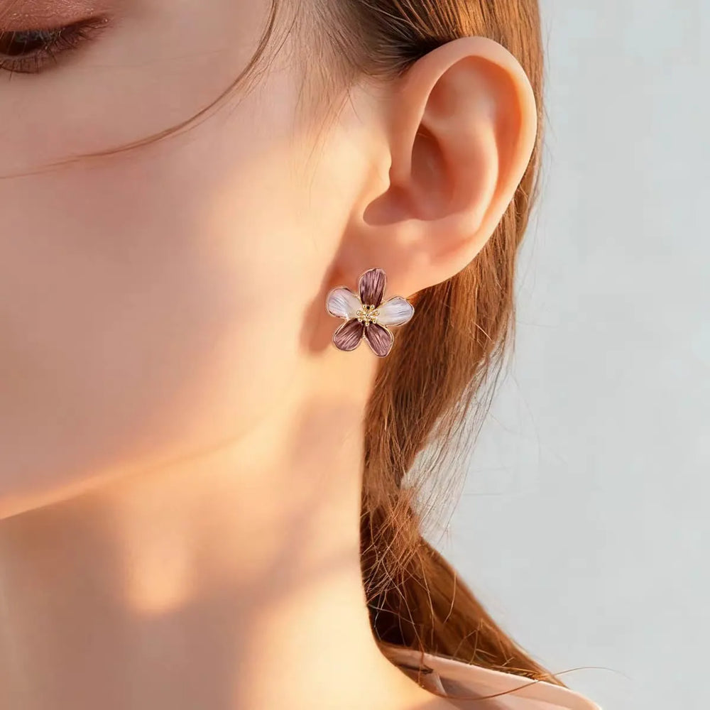Flower Korea Stud Earrings Cosmia