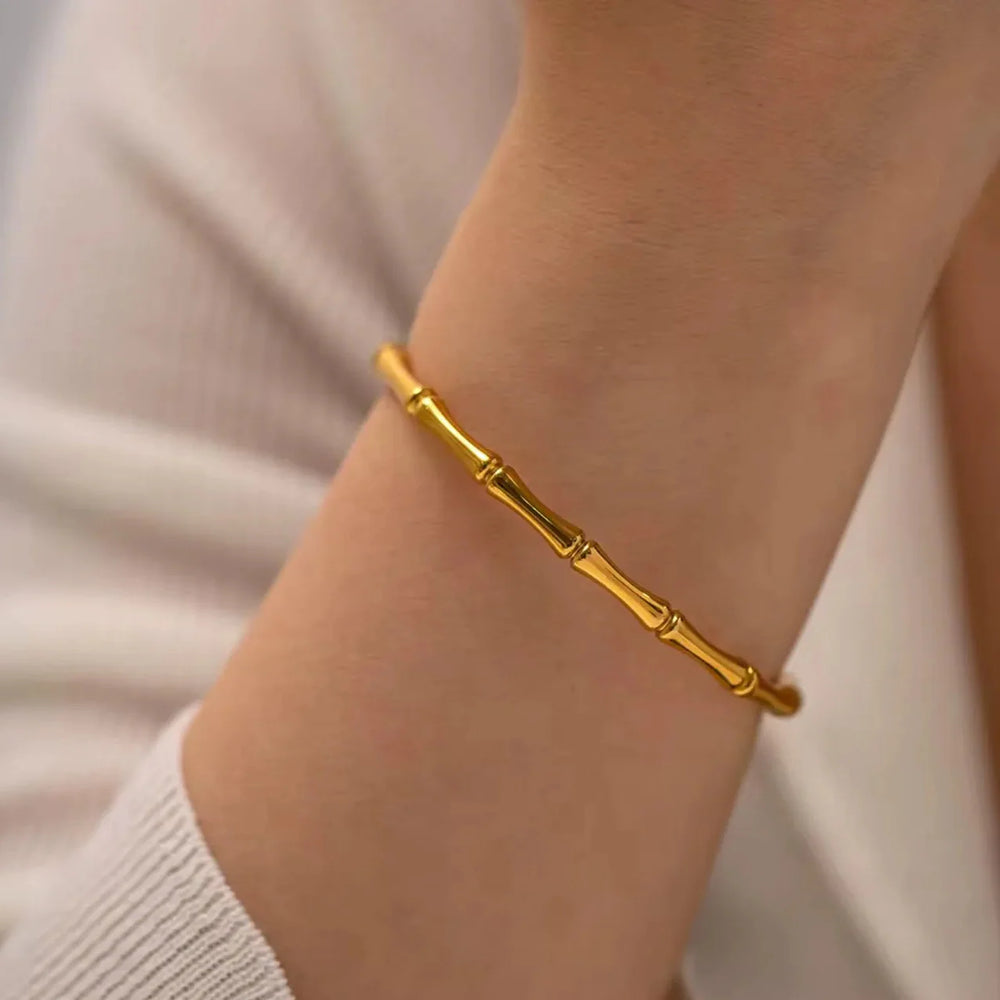 Stainless Steel 316L Bamboo Bangle Cosmia