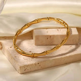 Stainless Steel 316L Bamboo Bangle