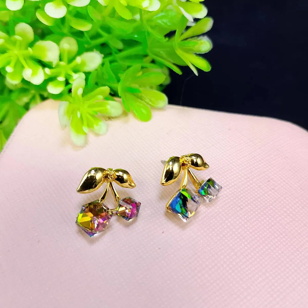 Crystal Stone Design Earrings Cosmia