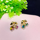Crystal Stone Design Earrings
