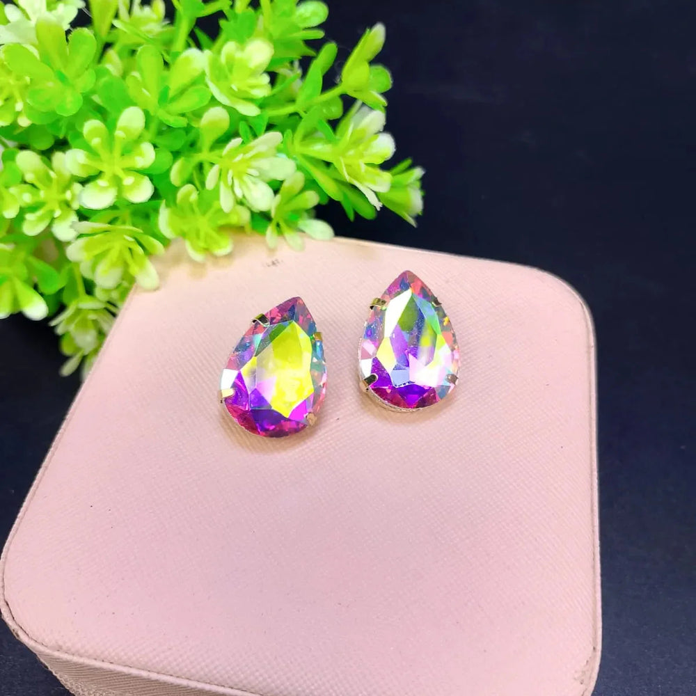 Drop stone stud Earrings Cosmia
