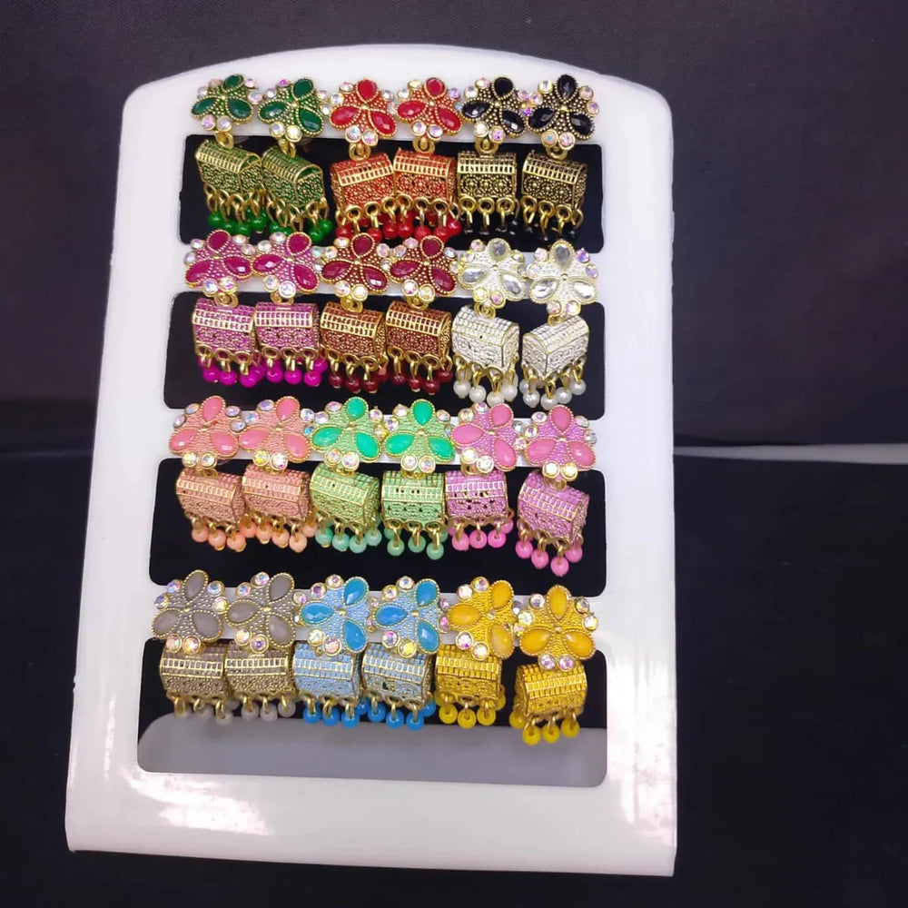Elegant Traditional Jhumka Earrings Set Cosmia.pk