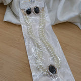 Pearl & Crystal Rhinestone Jewelry Set
