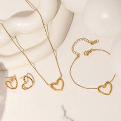 Stainless Steel Heart Combo Set Cosmia