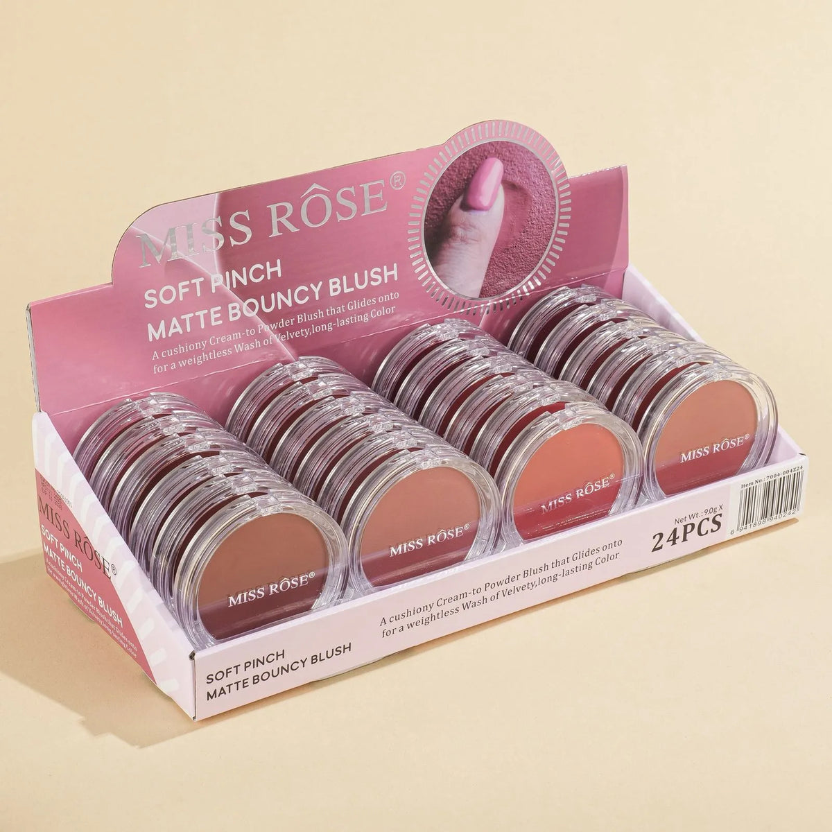 Miss Rose Soft Pinch Matte Bouncy Blush - 6pcs Set Miss Rose