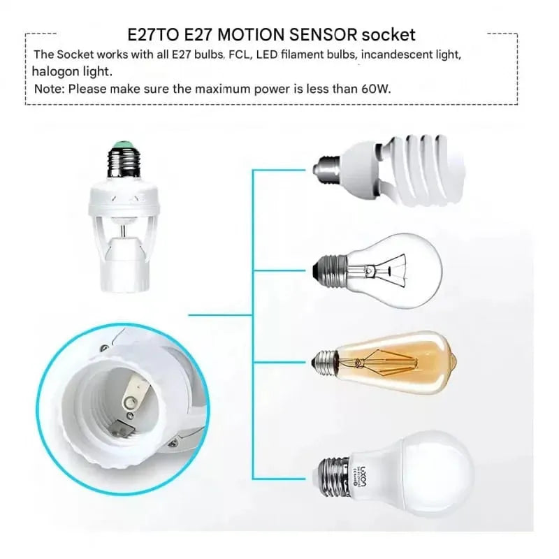 Smart Led Bulb Holder with Motion Sensor Socket Cosmia.pk