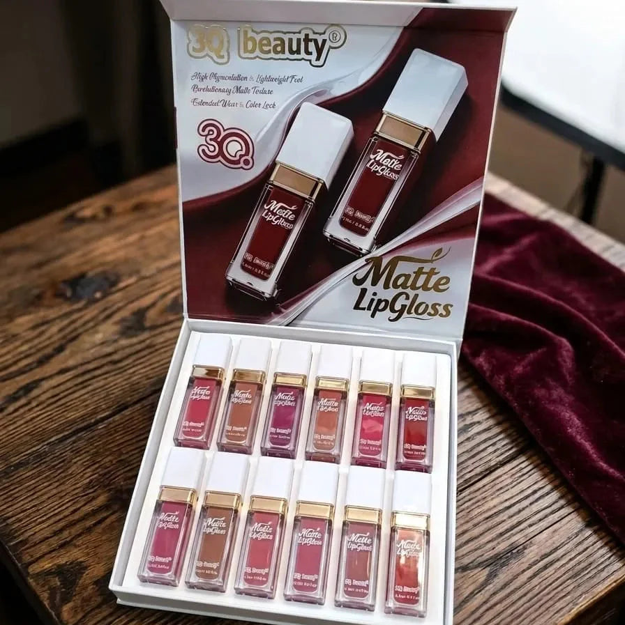 3Q Beauty Matte Lip Gloss – Pack of 12 3Q Beauty