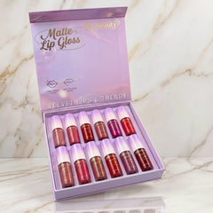 3Q Beauty Matte Lip Gloss - Velvet & Trendy - Pack of 12 3Q Beauty