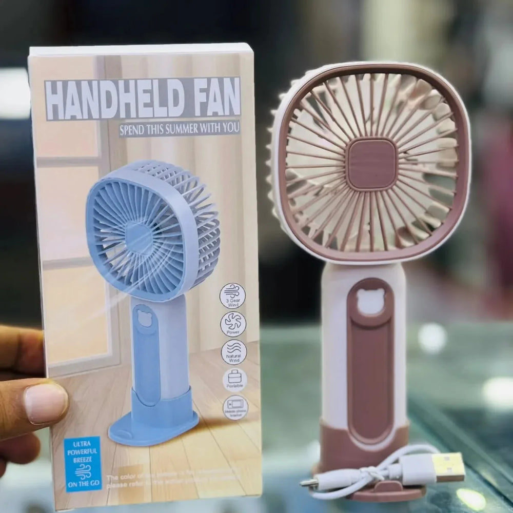 High-Quality USB Rechargeable Portable Mini Desktop Fan with Turbo Cosmia.pk