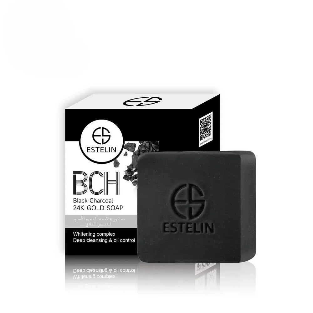 ESTELILN Black Charcoal 24k Gold Soap - 100g Estelin