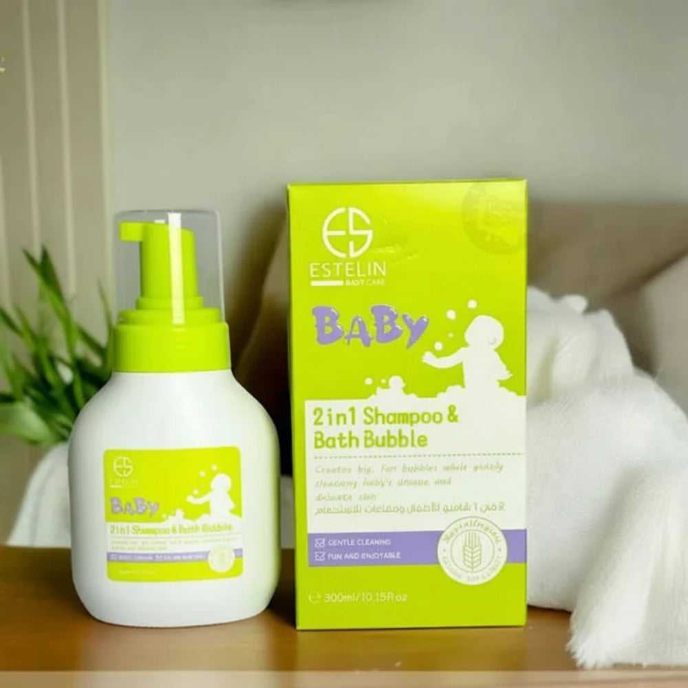 Estelin Baby 2 in 1 Shampoo And Bath Bubble For Gentle Cleaning Estelin
