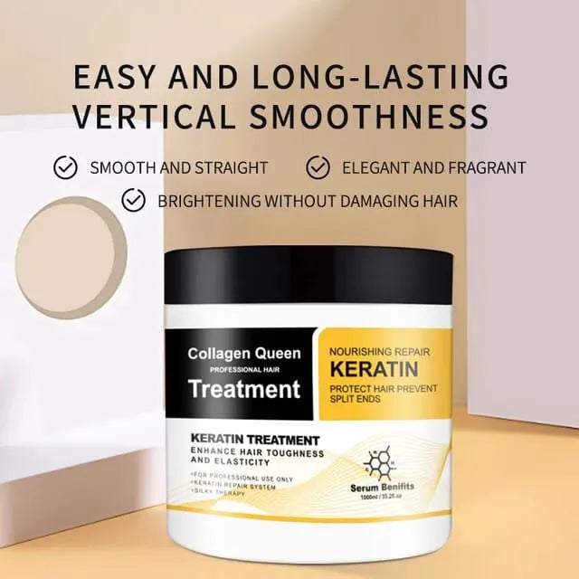 Original Collagen Queen Keratin Hair Treatment Mask Yellow - 500ml Collagen Queen