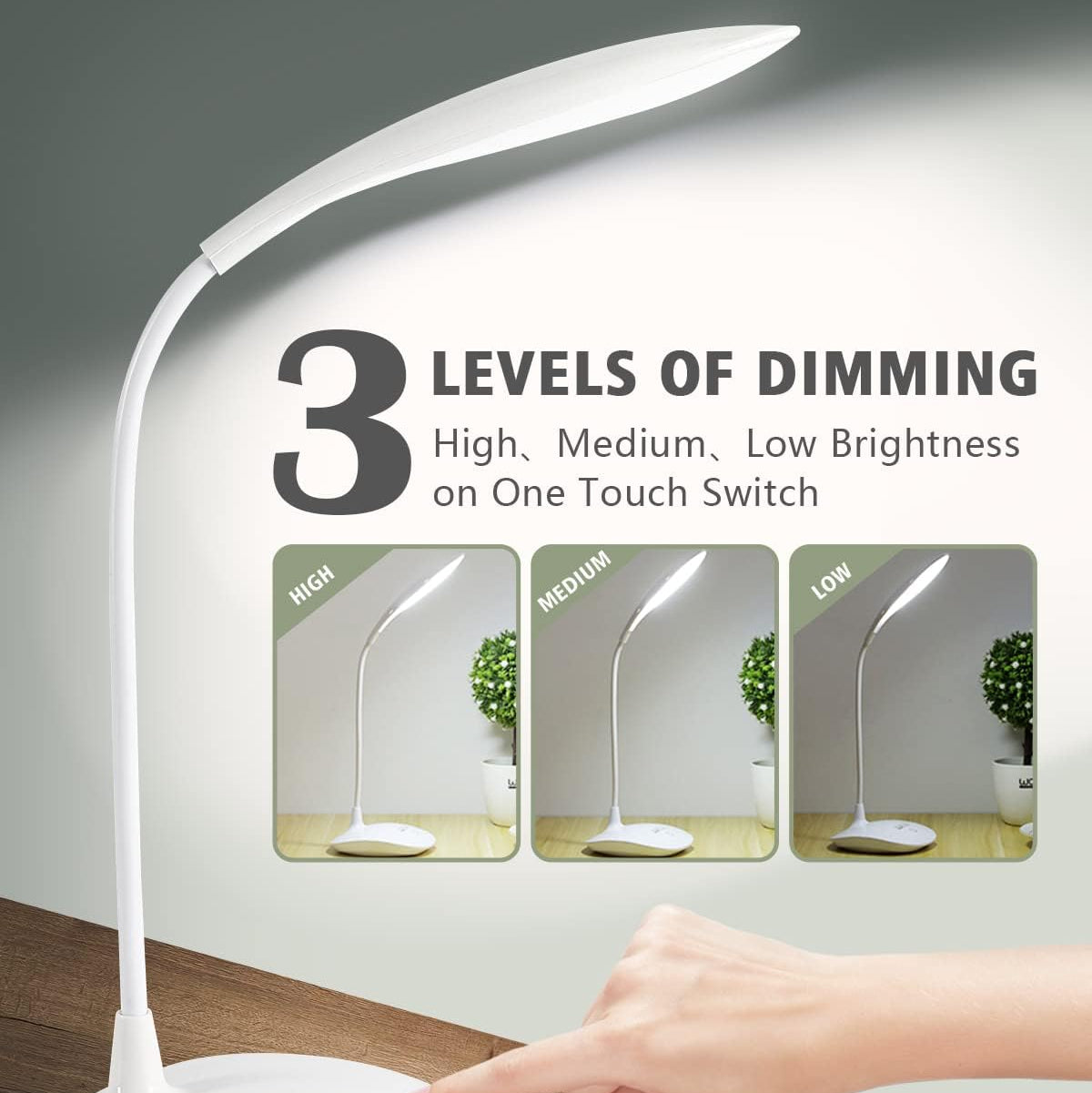 Desk Portable Touch Control Light USB Rechargeable Cosmia.pk
