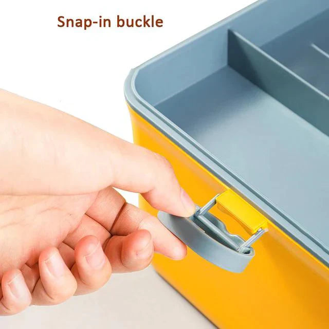 Portable Handle Double Layer Medicine Storage Box Cosmia.pk