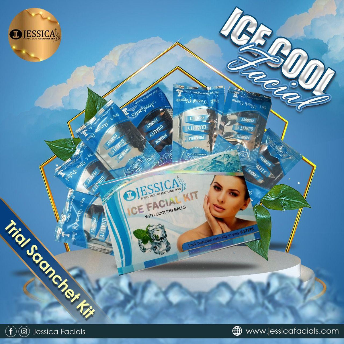 Jessica Ice Facial Trial Saanchet Kit Jessica