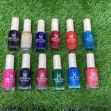 Miss Rose Permanent Nail Polish – Pack of 12