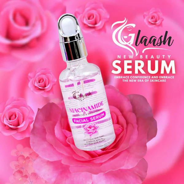 Glaash Pack of 03 Serum + Soap + Toner With Free Gift Red Fire Tint Niacinamide Facial Serum Glaash