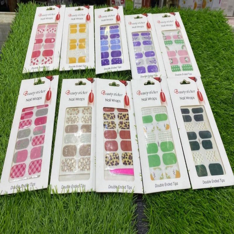 Nail Sticker Pack of 12 Mix Colour Cosmia.pk