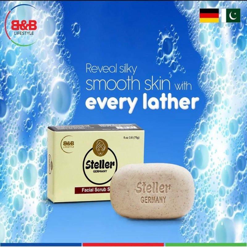 Steller Facial Scrub Soap - 75g Steller