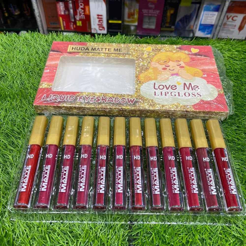 Huda Matte Me 12 Pcs Lip Gloss Pack Huda Matte Me