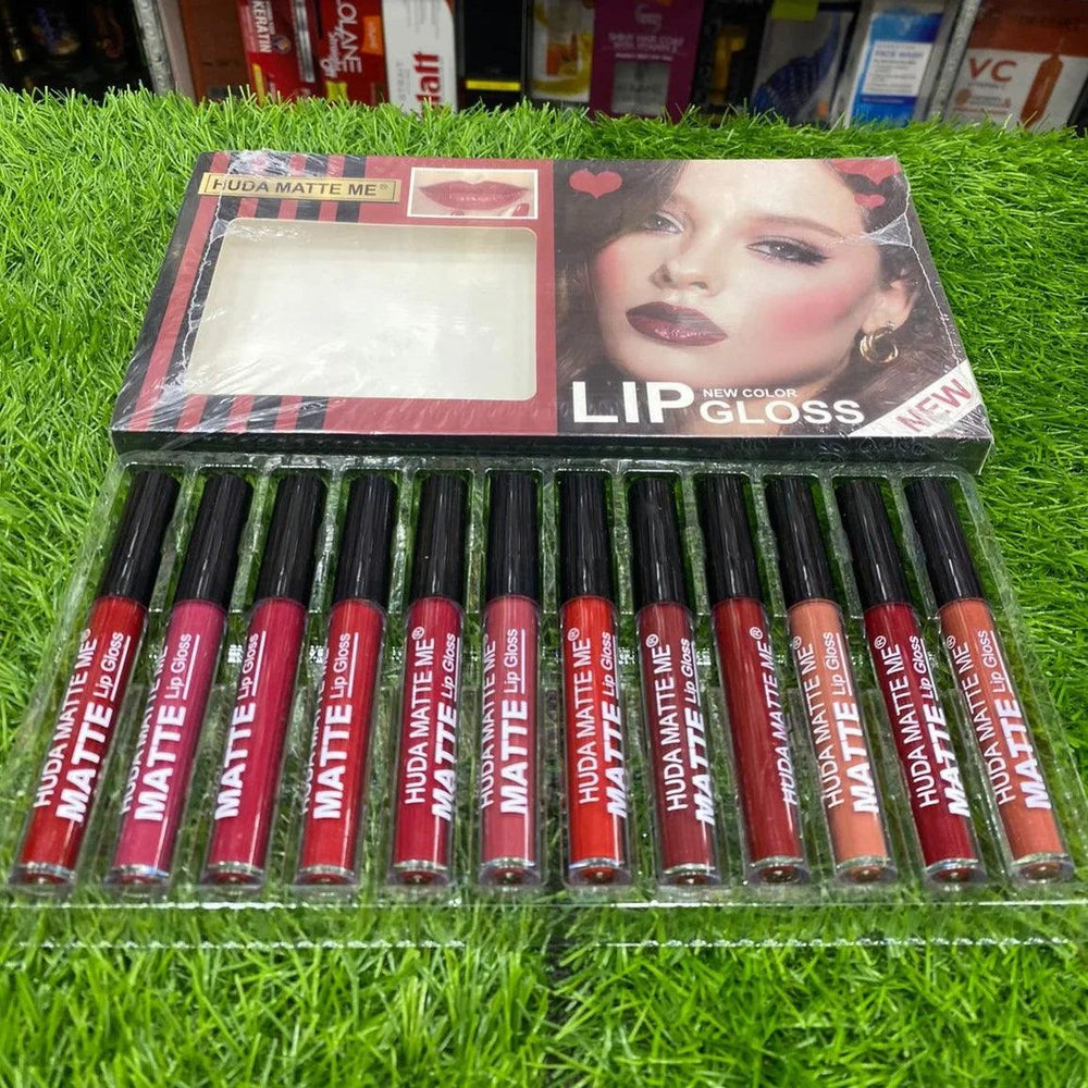 Huda Matte me New Color Lip Gloss - 12 Pcs Huda Beauty