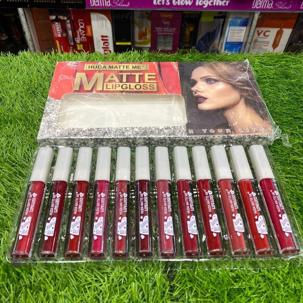 Huda Matte Me Matte Lip Gloss - 12 Pcs Huda Beauty