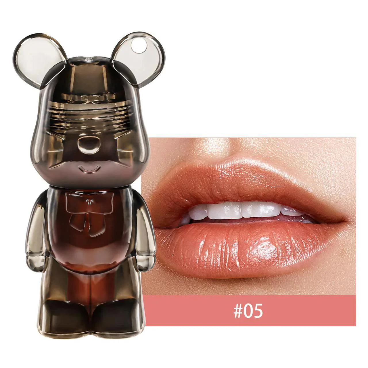Miss Lara Cute Korean Black Bear Lip Gloss Shade Miss Lara