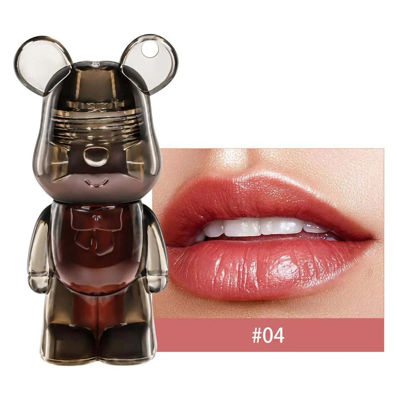 Miss Lara Cute Korean Black Bear Lip Gloss Shade Miss Lara