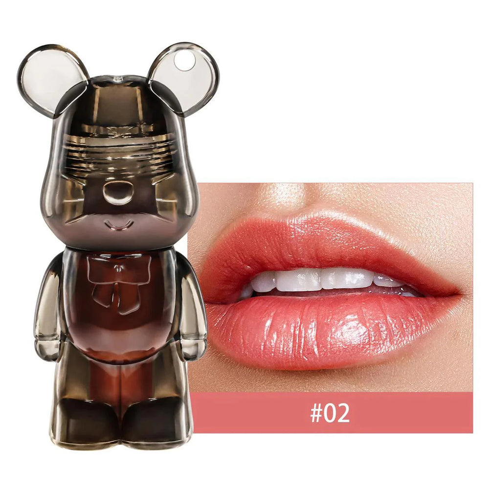 Miss Lara Cute Korean Black Bear Lip Gloss Shade Miss Lara