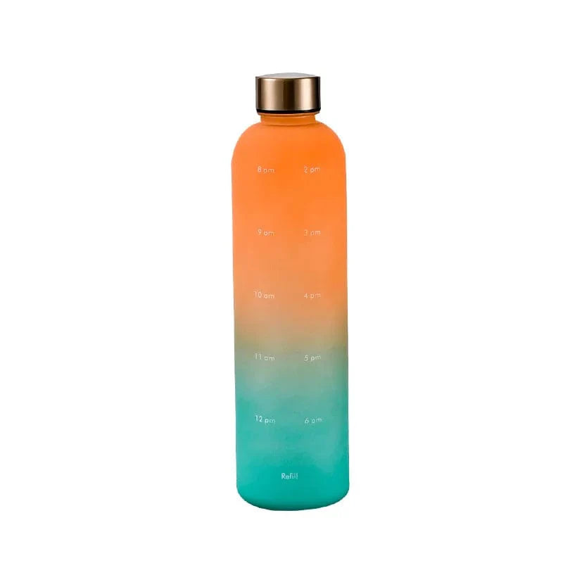 Colorful Gradient Steel Cover with Time Scale Water bottle Cosmia.pk