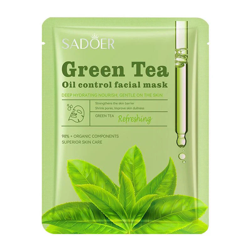 SADOER - Green Tea Oil Control Facial Mask - 25g Sadoer