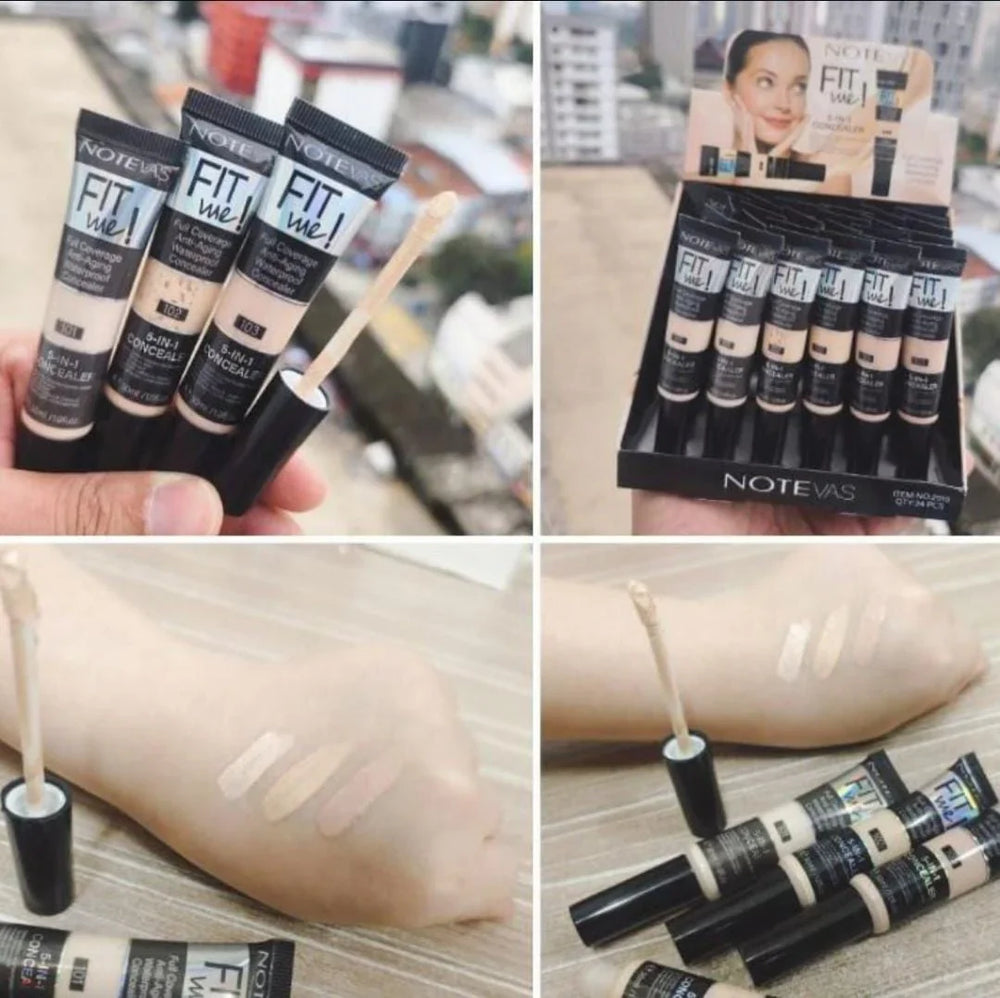 Fitme Full Coverage Water Proof Anti Aging  5 in 1 Concealer Notevas