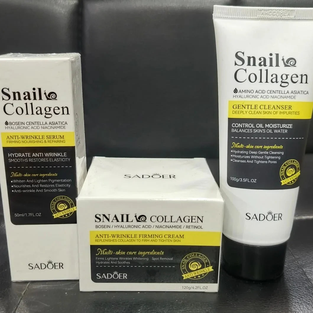 100% Original Sadoer Snail Collagen 3in1 Anti Wrinkles Deal Sadoer
