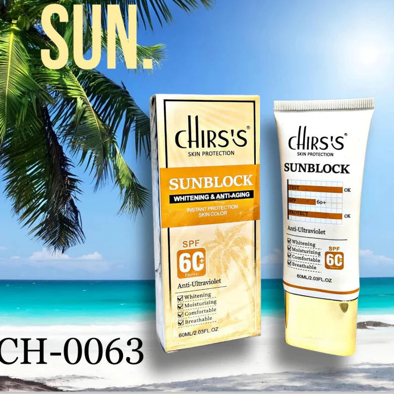 Chirs’s Whitening & Anti-aging Sunblock SPF60+- 60ml Chirs's