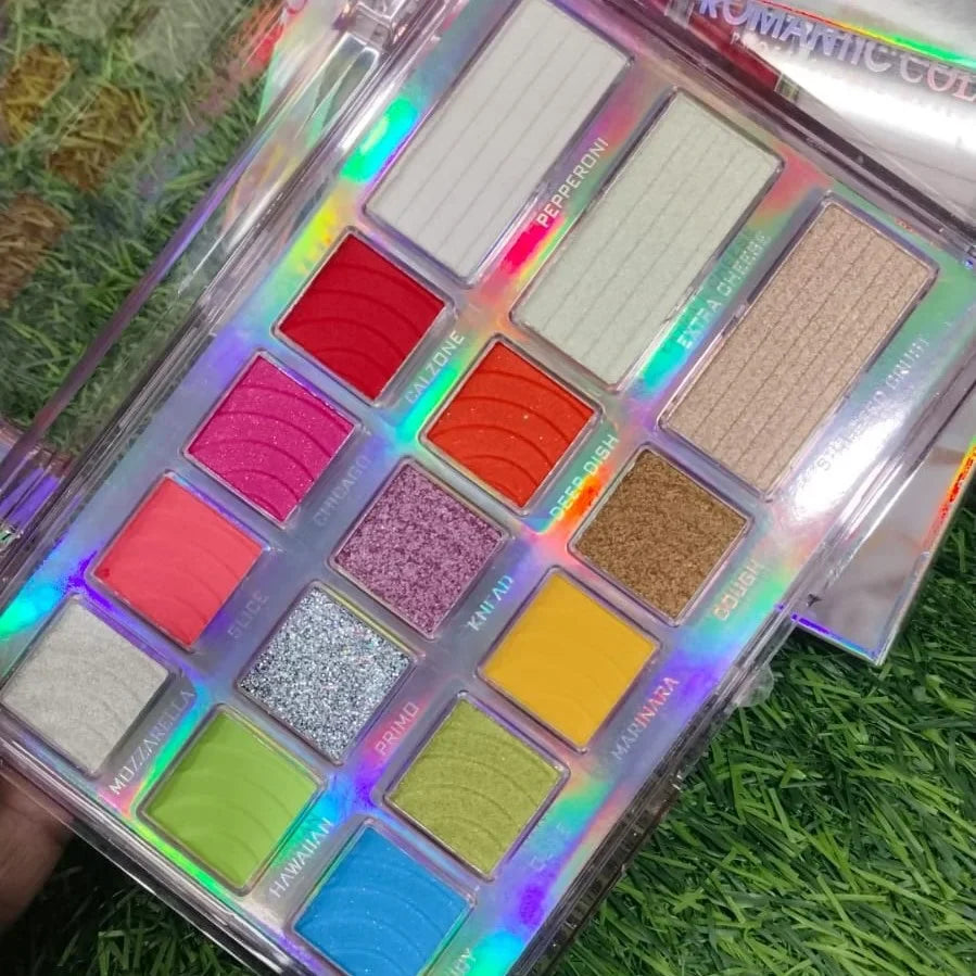 15 Colors Dream Star Eyeshadow and Highlighter Kit - Romantic Color Romantic Color