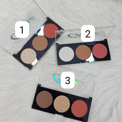 Hudamoji 3in1 Kit Highlighter, Blushon & Contour Huda Moji