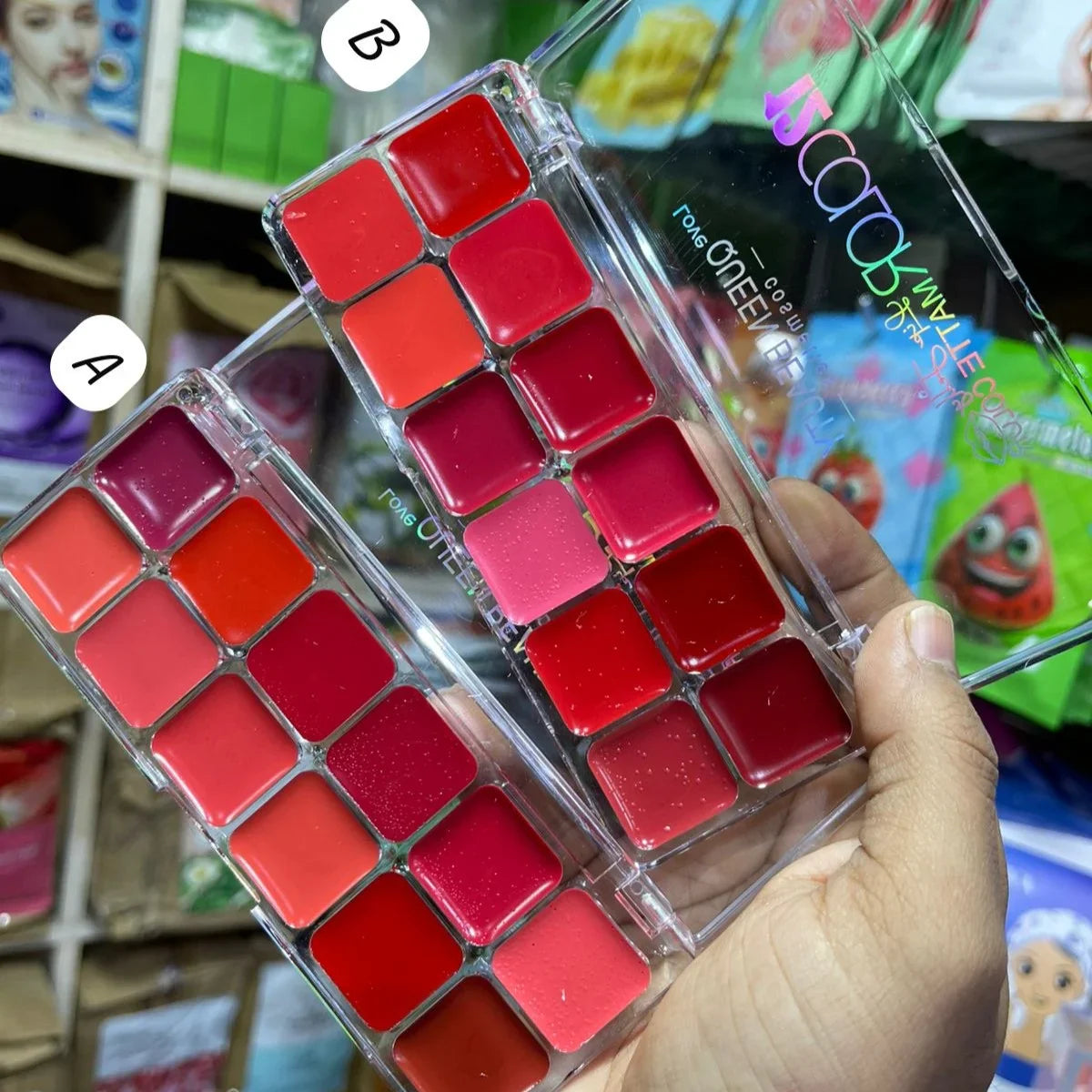 12 Color Matte Lip Cream Palette Cosmia.pk