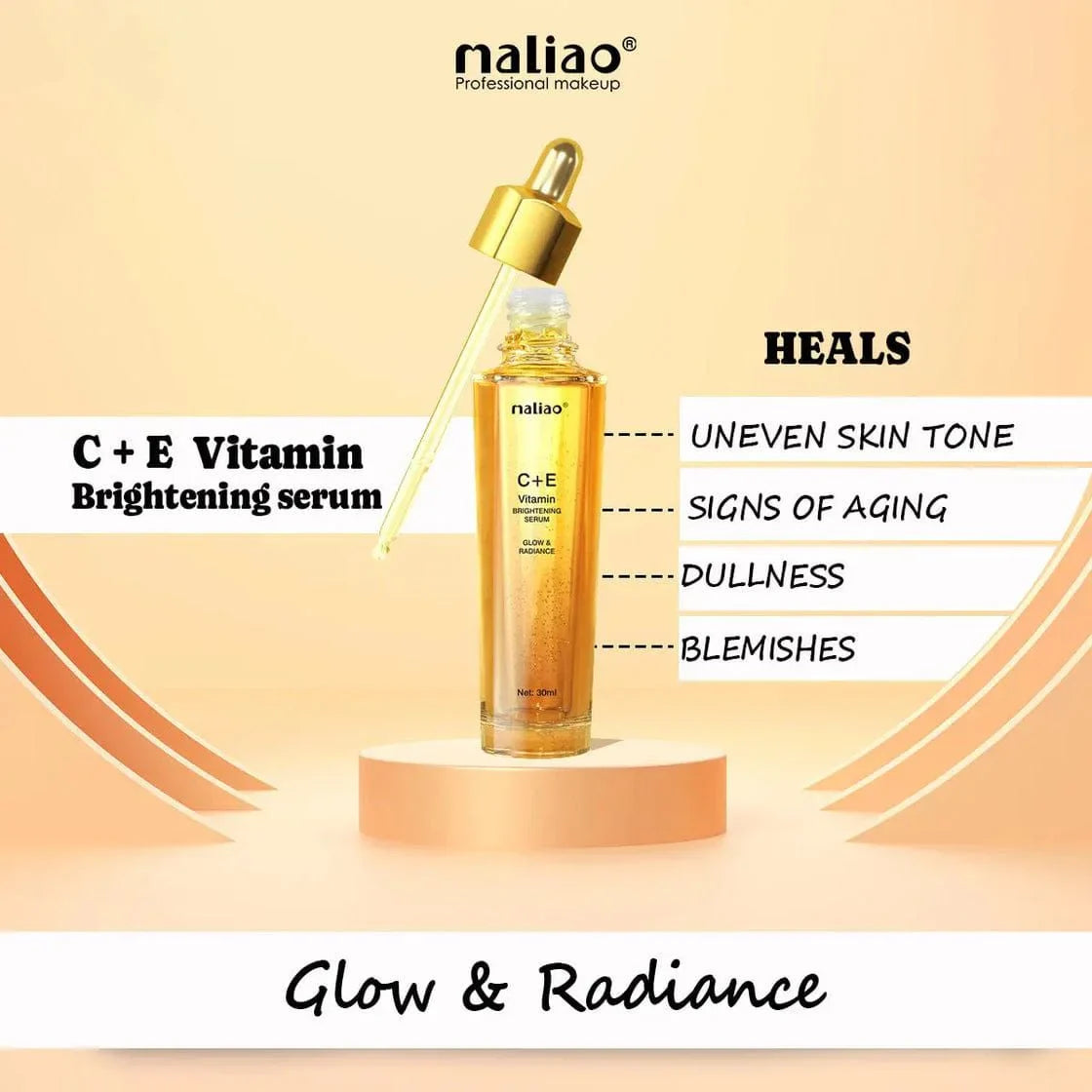 Maliao Vitamin C+E Brightening Serum - 30ml Maliao