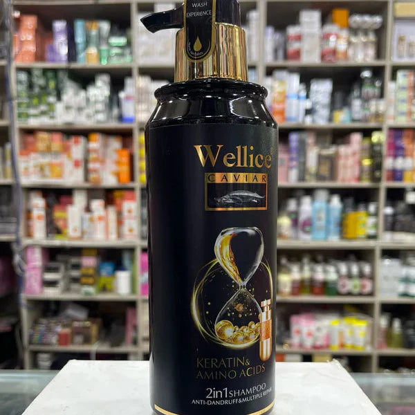 Wellice Caviar Keratin & Amino Acids 2-In-1 Shampoo 500ML Wellice