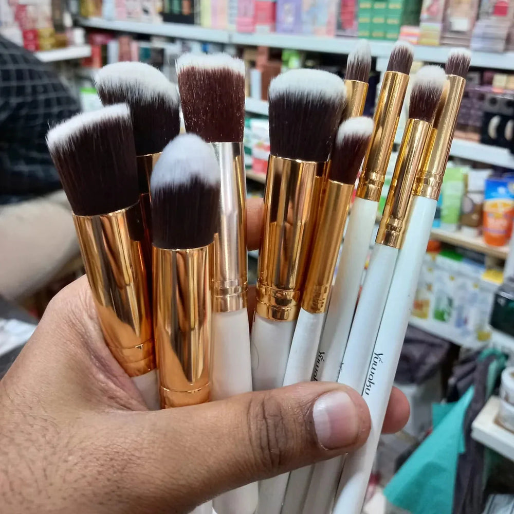 Yuwaku Makeup High Quality Brush - Pack Of 10 Yuwaku