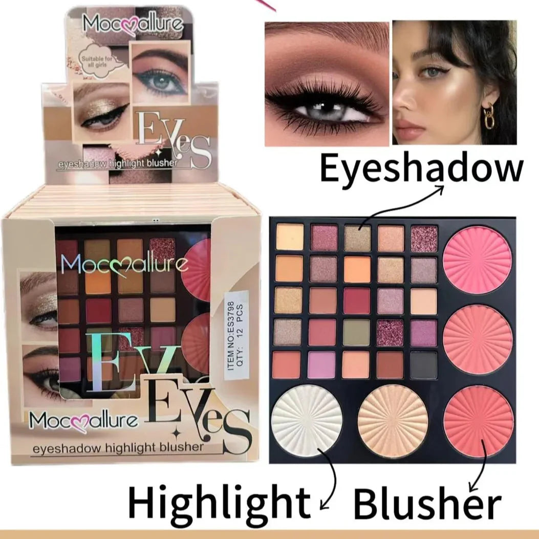 Mocallure 3-in-1 Makeup Book Palette (highlighter, blush, eyeshadow) Mocallure