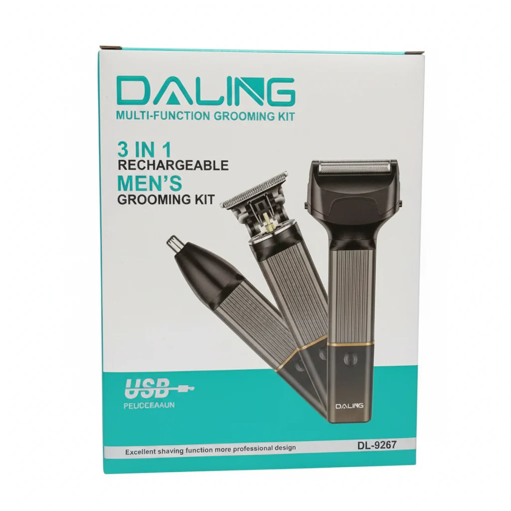 Daling Multi-Function Grooming Kit 3 in 1 Rechargeable Hair Clipper Daling