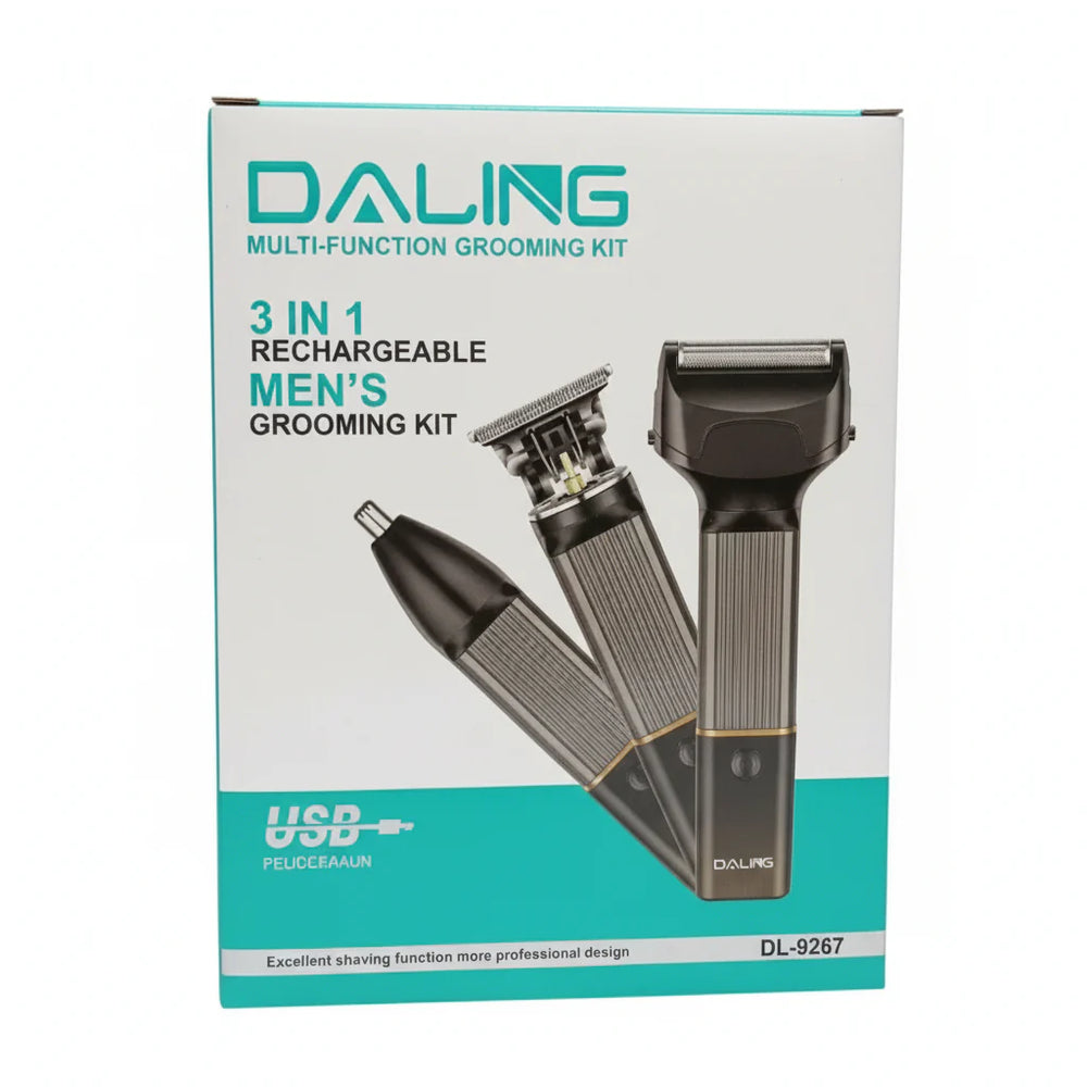 Daling Multi-Function Grooming Kit 3 in 1 Rechargeable Hair Clipper Daling
