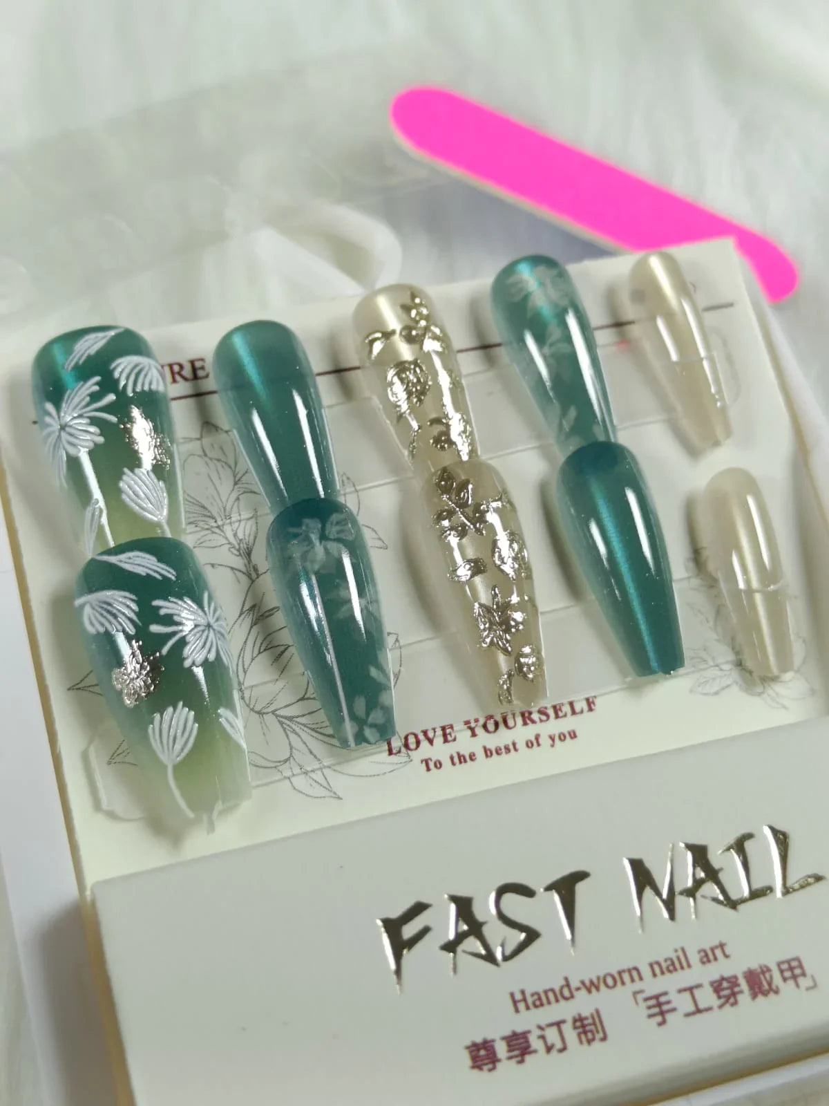 Cat Eye Fake Nails Handmade Fast Nail