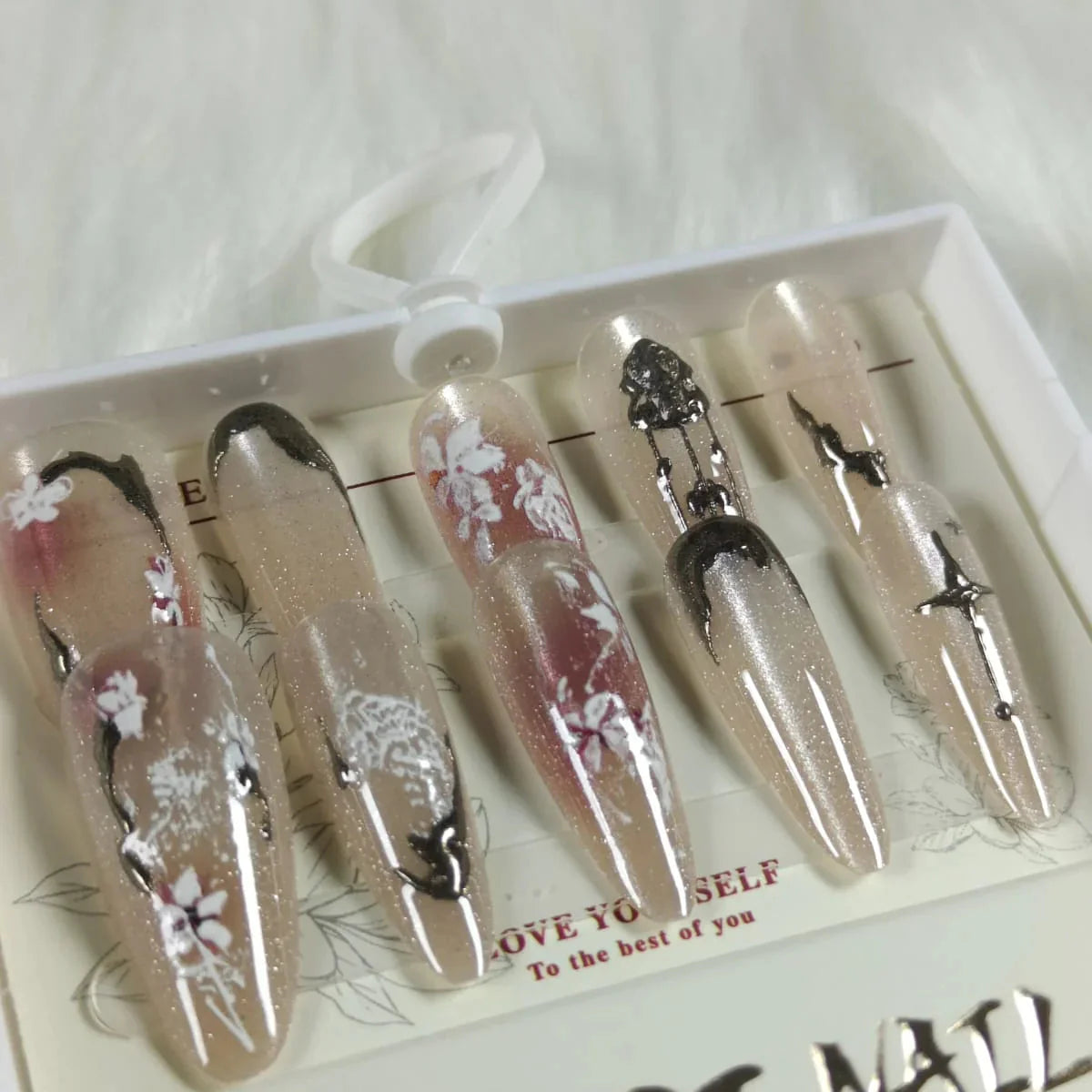 Cat Eye Fake Nails Handmade Fast Nail