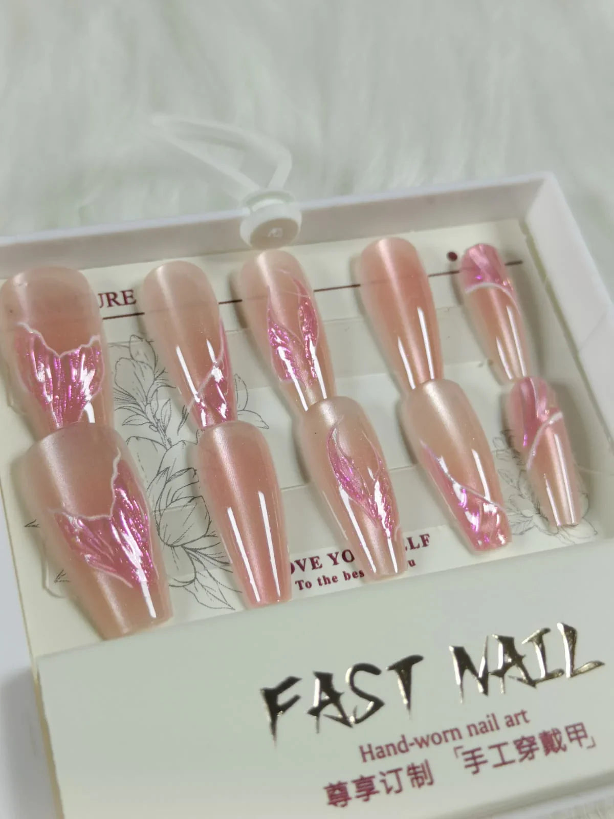 Cat Eye Fake Nails Handmade Fast Nail